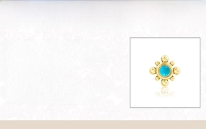 Detailed product specification infographic for 925 sterling silver turquoise stud earring