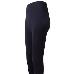 Legging de yoga noir à taille haute pour femme avec compression sans couture et gainant