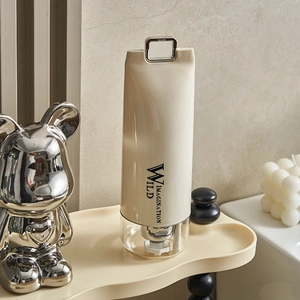 Portable travel toothbrush holder and rinsing cup with matte lid and metal ring