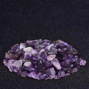 Natural Crystal Crushed Stone Amethyst Rose Quartz Chips For Fish Tank Potted Plant Decor Polished Tumbled Healing