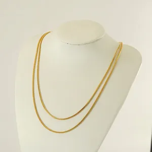 Collana A Strati Placcata Oro 18K Acciaio Inossidabile Catena A Serpente Box Retro Minimalista Gioielli Per Donna