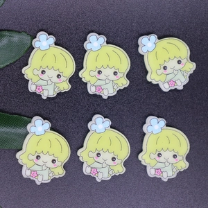 Bulk set of 6 resin Little Twin Stars Lala charms for DIY cream glue phone case crafts