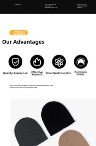 Detail of high-quality merino wool beanie showing fine knit texture and thermal fabric