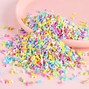 Vermicelles en Pâte Polymère DIY Décoration Artisanale Faux Fils de Sucre Couleurs Macaron Mixtes pour Gâteau
