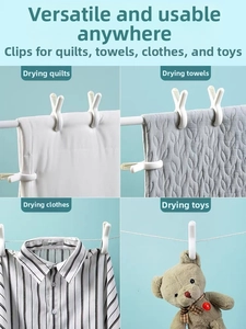 Strong windproof laundry clips for drying quilts, towels, clothes, and plush dolls