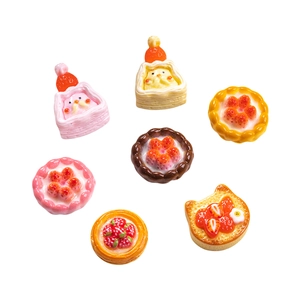 Set de 7 mini gâteaux et tartes aux fraises pour travaux manuels DIY et décorations
