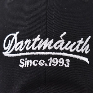 Berretto da baseball nero in cotone con ricamo bianco Dartmouth Since 1993