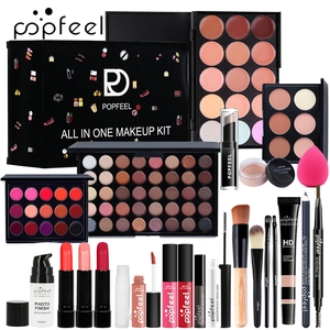 Collezione Trucco Professionale Completa Palette Ombretti Impermeabile Rossetto Opaco Correttore Mascara Matita Sopracciglia Pennelli
