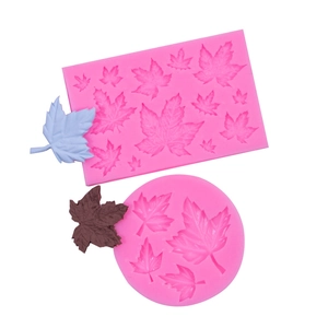 Halloween silicone maple leaf mold for fondant cake decoration and baking crafts
