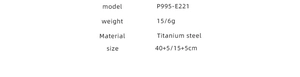 Detailed size and material chart for titanium steel necklace and bracelet jewelry set