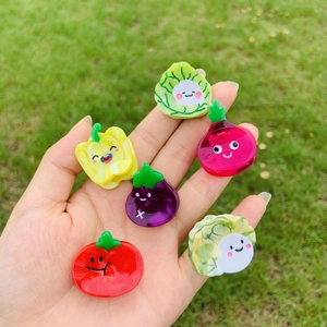 Cute Vegetable Acetate Hair Clips Cartoon Eggplant Tomato Cabbage Chili Small Hairpins Y2K Dopamine Hair Accessories For Girls Women