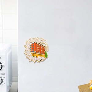 Detail of Shanghai landmarks fridge magnets featuring The Bund and Wukang Building