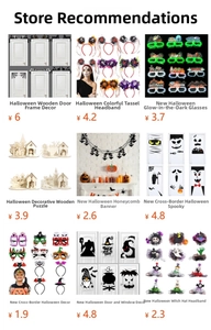 Collezione curata di decorazioni per Halloween con accessori per capelli e decalcomanie