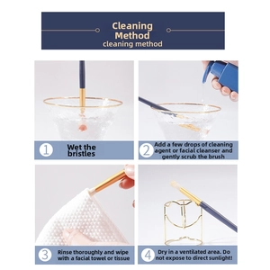 Detailed four-step guide for cleaning and maintaining professional makeup brushes