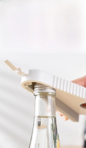 Detail of multi-functional jar opener with non-slip rubber lining for easy grip and opening