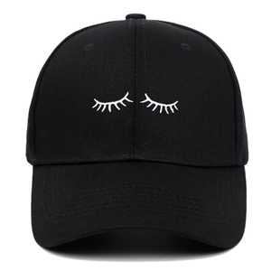 Baseball Cap Cotton Eyelash Embroidery Adjustable Curved Brim Outdoor Casual Sport Sun Hat For Men Women