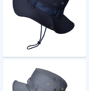 Détail de chapeaux de soleil outdoor en tissu ripstop avec œillets et cordon réglable