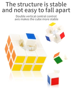 Detail view of the 3x3 Speed Cube internal structure showing double vertical stable core