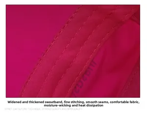 Macro detail of widened sweatband and fine stitching on a breathable summer baseball cap