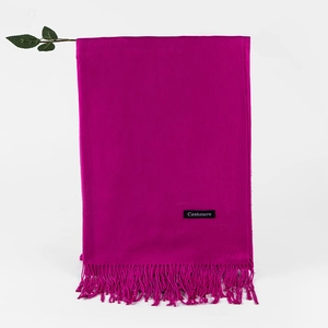 Women Long Scarf Soft Cashmere Like Solid Color Warm Winter Shawl With Tassels Elegance