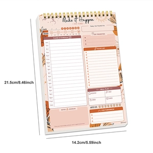 A5 daily planner notepad retro minimalist time management schedule organizer daily to do list memo pad