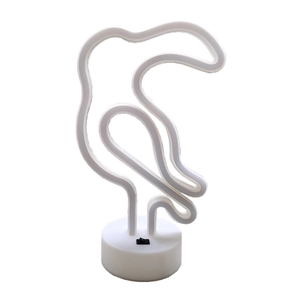 LED parrot neon sign with base for desktop ambient lighting and bedroom decoration