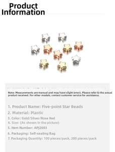 Detailed view of CCB star beads in gold, silver, and rose gold for jewelry DIY