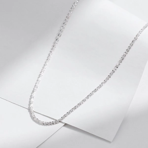 Elegant s925 silver shimmering starry pendant necklace for women on white background