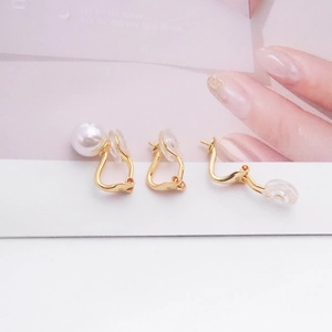 925 Sterling Silber Ohrclip Konverter Für Ohren Ohne Ohrlöcher Vergoldet U-förmig DIY Schmuckzubehör Mit Silikonpads