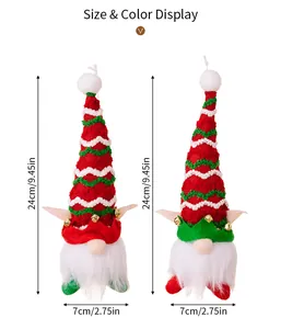 Tableau des tailles avec deux gnomes de Noël, dimensions 24 cm de haut et 7 cm
