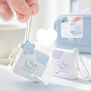 Mini cute cube stapler in macaron colors with star pendant and 40mm height size