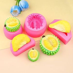 3D lifelike durian silicone mold set for handmade candles and aromatherapy crafts