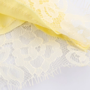 Chic yellow lace camisole for women with elegant satin fabric and open back detail