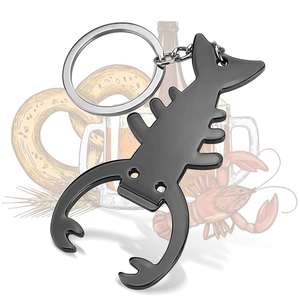 Lobster Shape Metal Bottle Opener Keychain Portable Zinc Alloy Beer Cap Lifter Creative Accessory For Bar Party