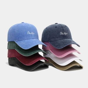 Casquette De Baseball Broderie New York Coton Lavé Vintage Protection Solaire Réglable Unisexe Streetwear Rétro Chapeau