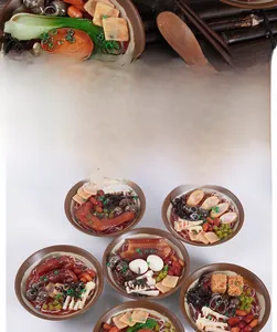 Detailed macro of artificial Liuzhou snail noodles model with realistic toppings