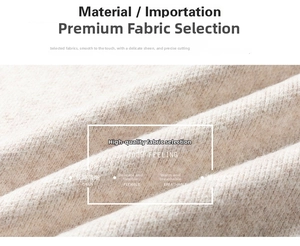 Detailopname van beige gebreide polo trui met ademende en zachte stofstructuur