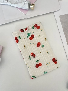 Mini sac bandoulière en mousseline à motif cerises pour téléphone et rouge à lèvres
