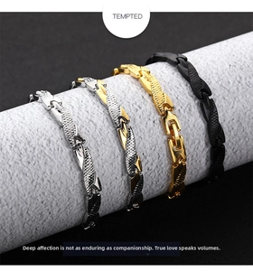 Detailed view of 7mm dragon-scale texture bracelets in silver, gold, and black finishes