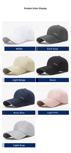 Detailed view of quick-dry sports caps in various colors with reflective brim edge