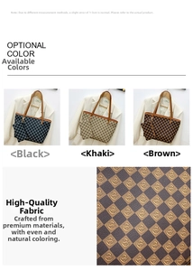 Close-up of checkered pattern texture and logo detail on a set of large tote bags