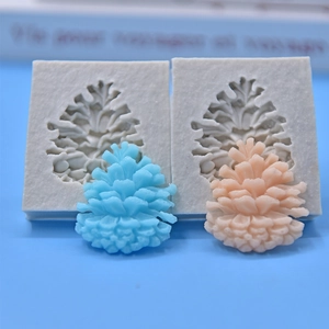 Pinecone shaped silicone mold for DIY baking, soap and candles with fine scale details