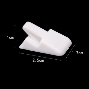 White plastic ring display stand wedge component 2.5x1.7x1cm for jewelry storage organizers
