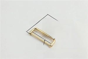 Detailed view of gold zinc alloy swivel lobster clasp with screw rod D-ring 38mm