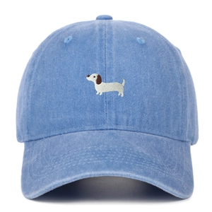 Dachshund Dog Embroidery Baseball Cap Washed Cotton Vintage Adjustable Dad Hat For Men Women Casual Outdoor Sun Hat
