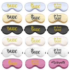 Faux Satin Satin Sleep Eye Mask Adjustable Strap Wedding Party Favors For Bride Bridesmaid Team Bride Bridal Shower Soft