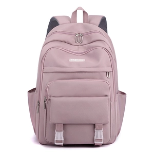 Zaino per studenti rosa e viola ad alta capacità con scomparti multipli con cerniera