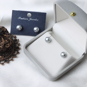 Elegant Irradiated Grey Freshwater Pearl Stud Earrings With 925 Sterling Silver Earring Post For Women Minimalist Jewelry