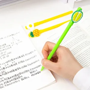 Cartoon fruit and food neutral pen set featuring durian, pineapple, and egg designs
