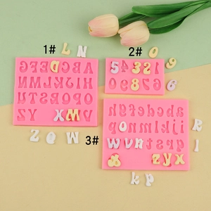 Alphabet Uppercase Lowercase Letters And Numbers Silicone Molds For Fondant Cake Chocolate Decoration DIY Crafts